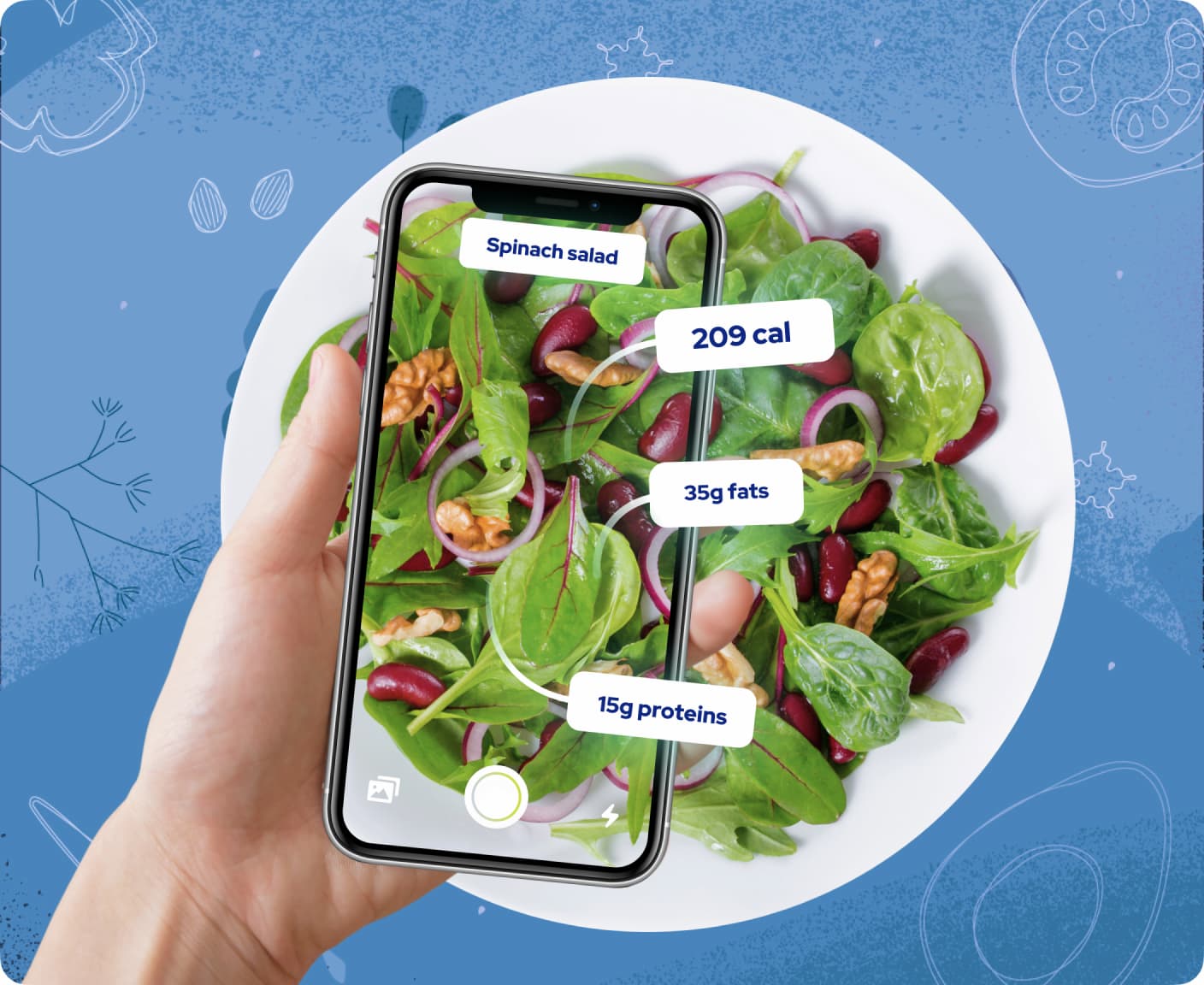 Demonstration of a food recognition feature in the Stay on Track app
